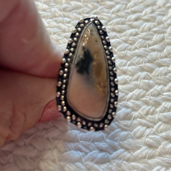 Gorgeous PERUVIAN PINK OPAL Handmade Sterling 925 Ring Size 9 #959D - Picture 2 of 3